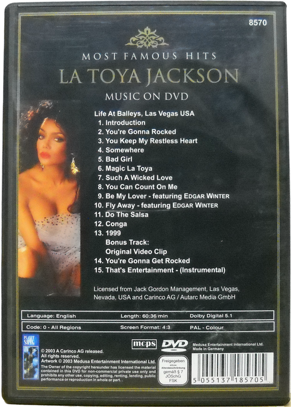 La Toya Jackson Most Famous Hits DVD