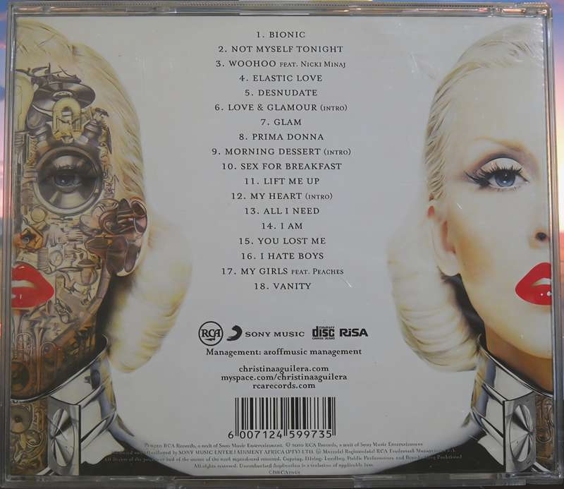 CHRISTINA AGUILERA bi-on-ic CD