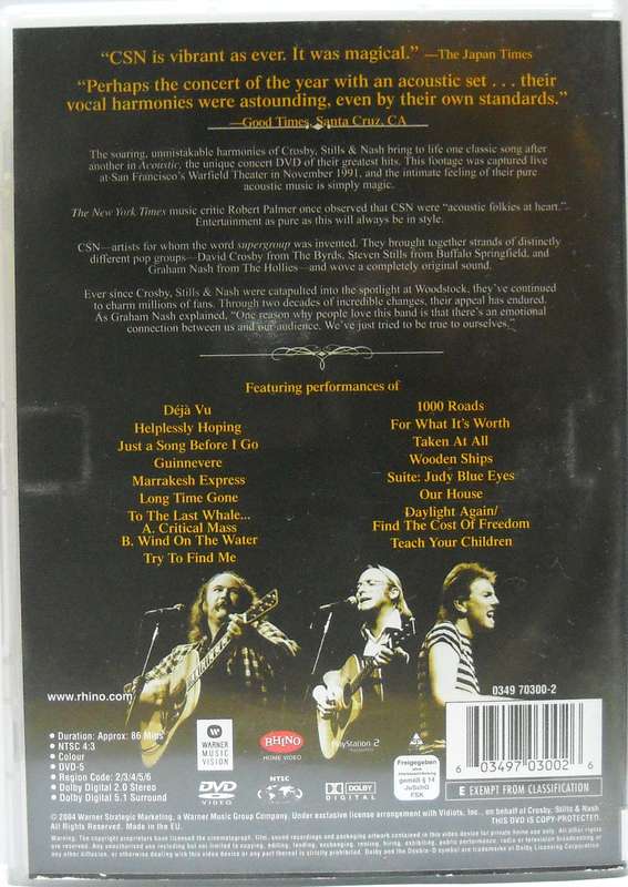 Crosby, Stills & Nash: The Acoustic Concert (DVD)