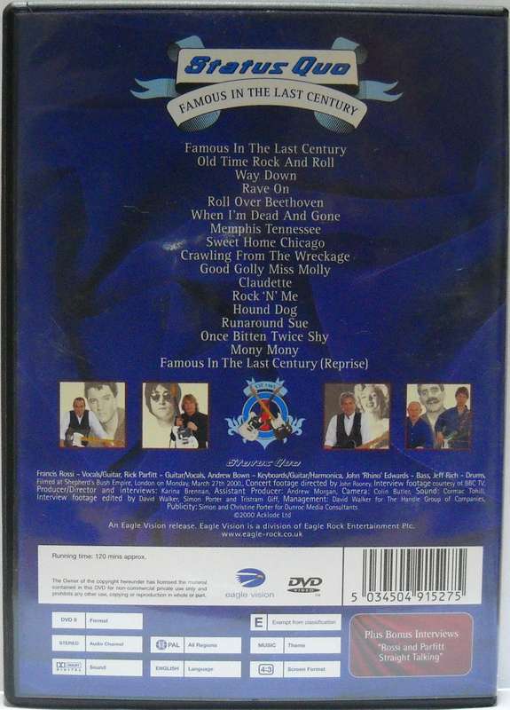 STATUS QUO famous in the last century