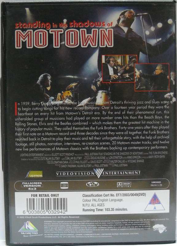 Standing in the Shadows of Motown (DVD)