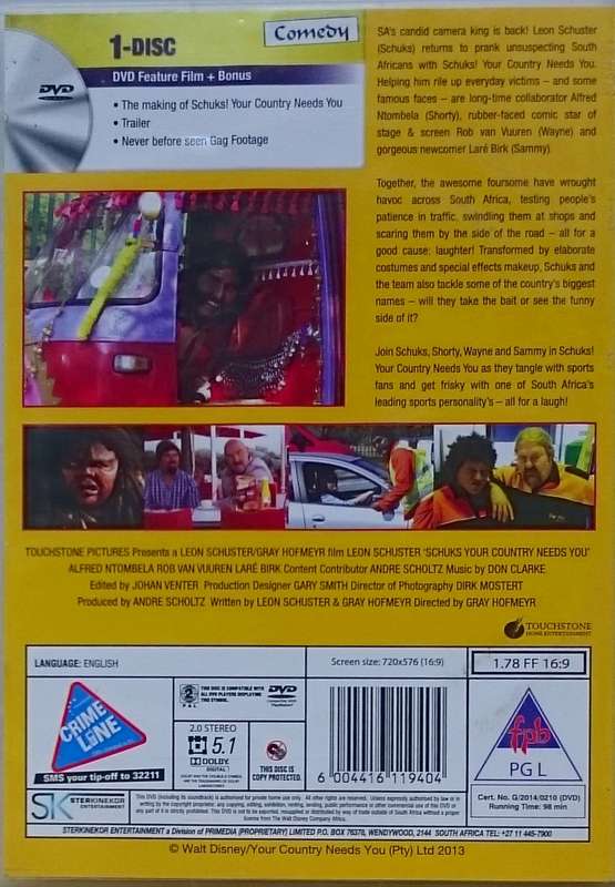 Schuks! Your Country Needs You DVD