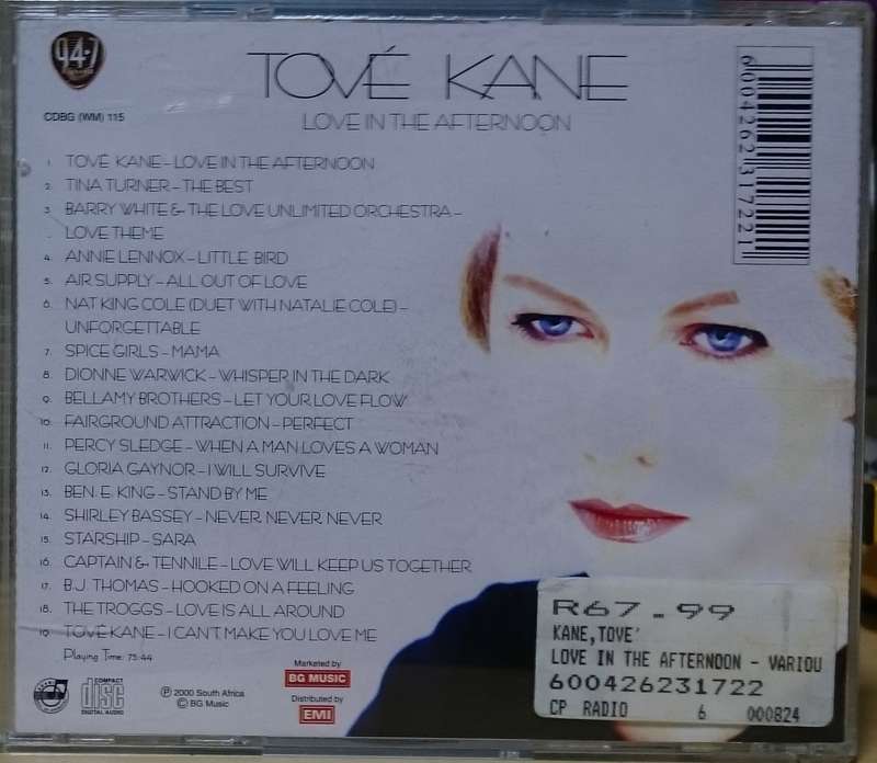 Tove Kane Love in the Afternoon CD