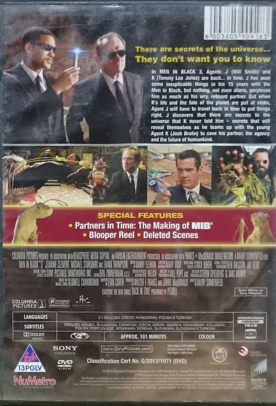 Men In Black 3 DVD