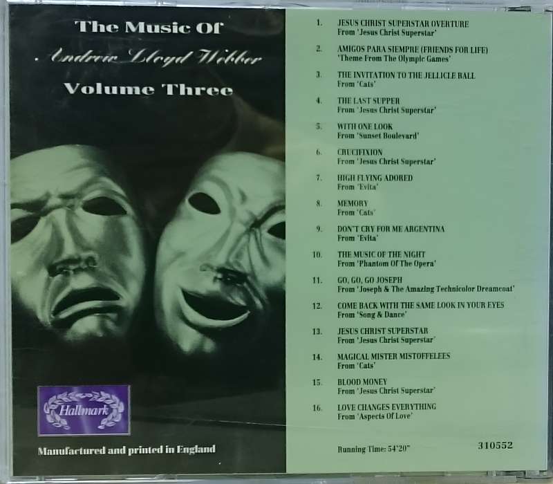The Music of Andrew Lloyd Webber Volume 3 CD
