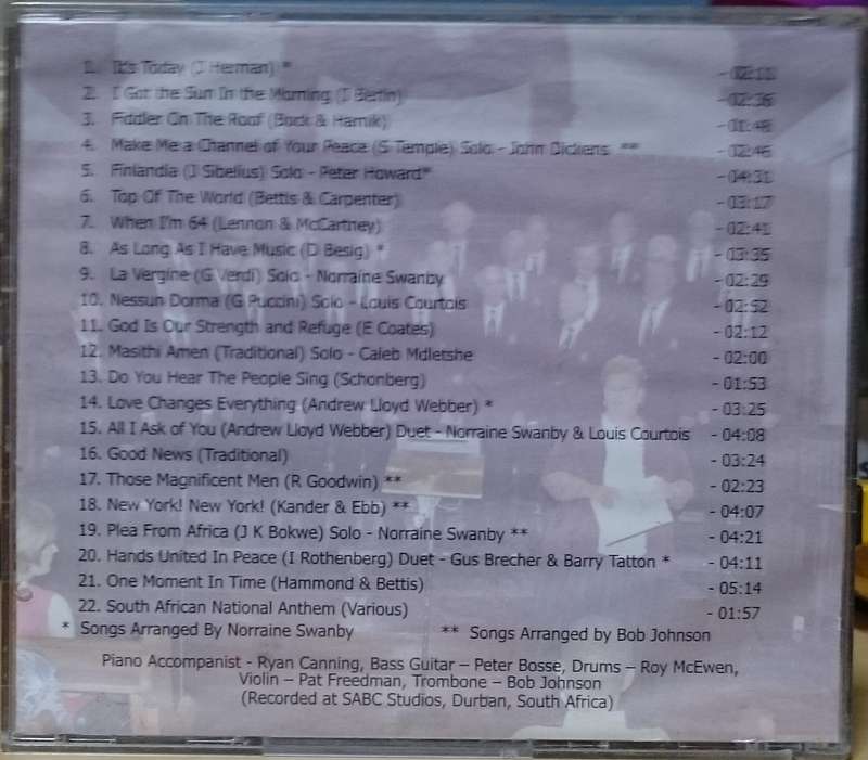 Durban Men's Choir CD