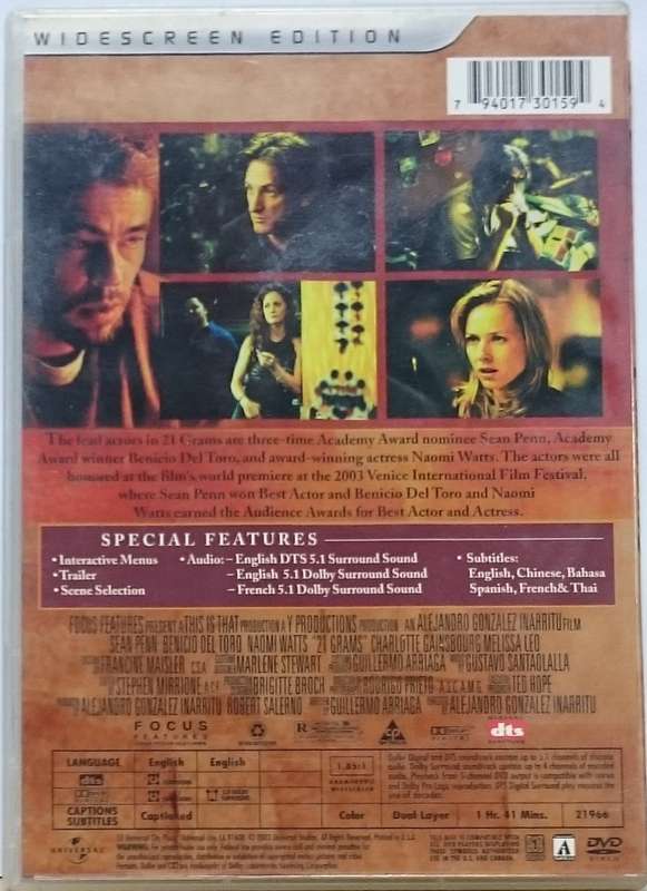 21 Grams (DVD) Region 1