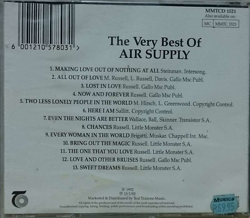 The Very Best of Air Supply CD