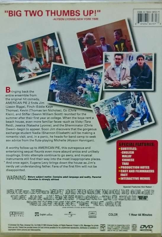 American Pie 2 DVD NTSC