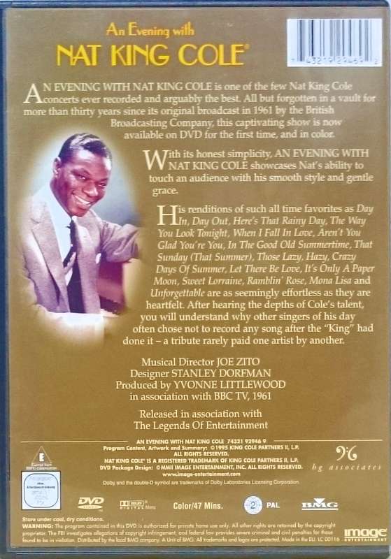 An Evening with Nat King Cole DVD
