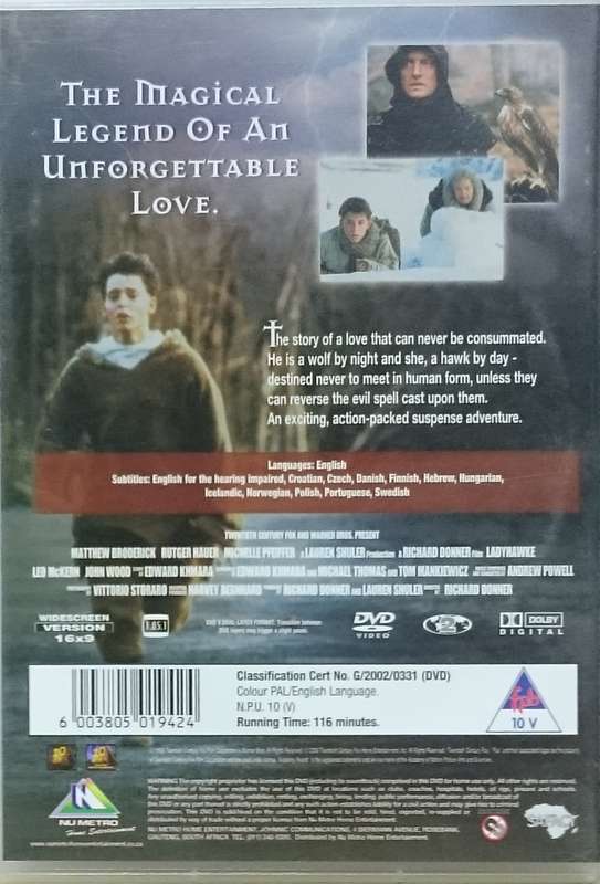 Ladyhawke DVD