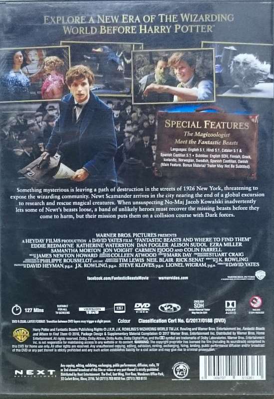Fantastic Beasts and Where to Find Them DVD