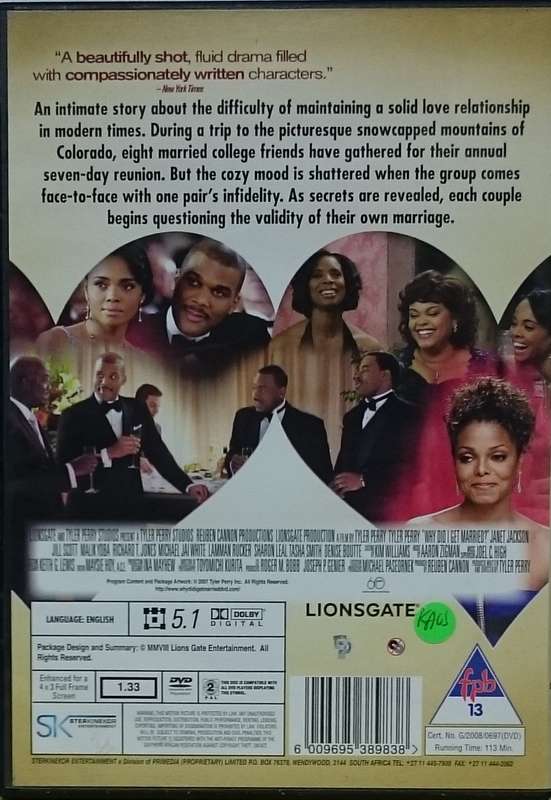 Why Did I Get Married DVD
