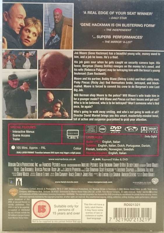 Heist DVD