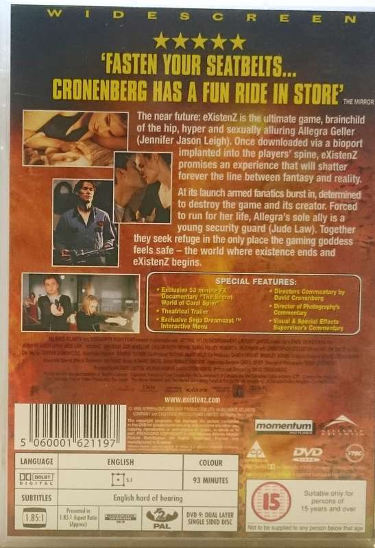 ExistenZ DVD