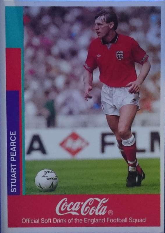 Stuart Pearce (England) Coca-Cola Trading Card