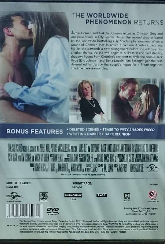Fifty Shades Darker DVD