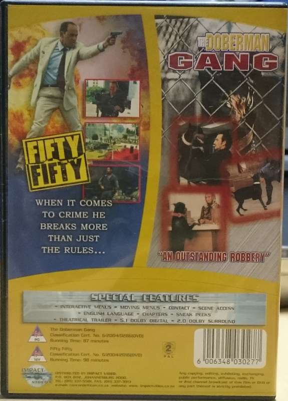 Double Feature: The Doberman Gang + Fifty Fifty (DVD)