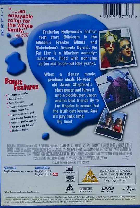 Big Fat Liar DVD