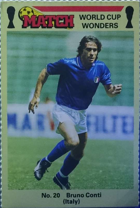 No. 20 Bruno Conti (Italy) Match World Cup Wonders Trading Card
