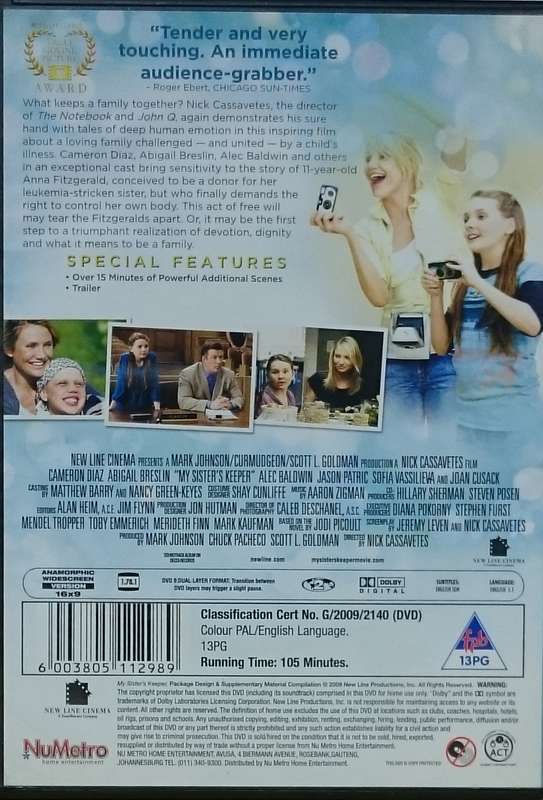 My Sister's Keeper DVD