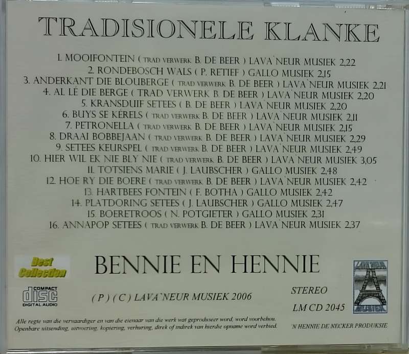 Tradisionele Klanke bennie en hennie