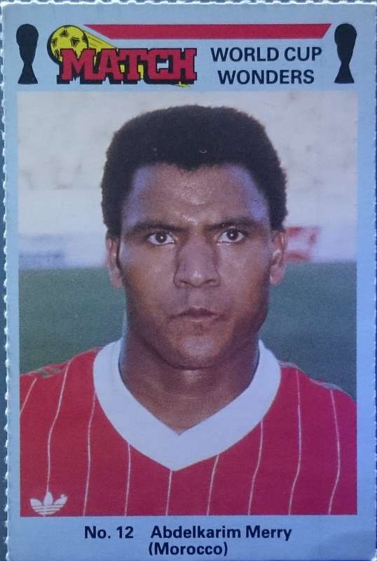 No. 12 Abdelkarim Merry (Morocco) Match World Cup Wonders Trading Card