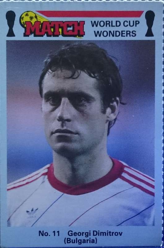 No. 11 Georgi Dimitrov (Bulgaria) Match World Cup Wonders Trading Card