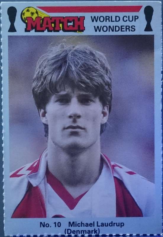 No. 10 Michael Laudrup (Denmark) Match World Cup Wonders Trading Card