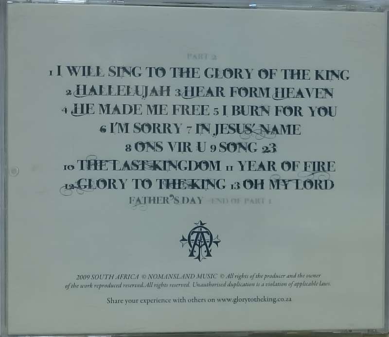 Glory to the King CD