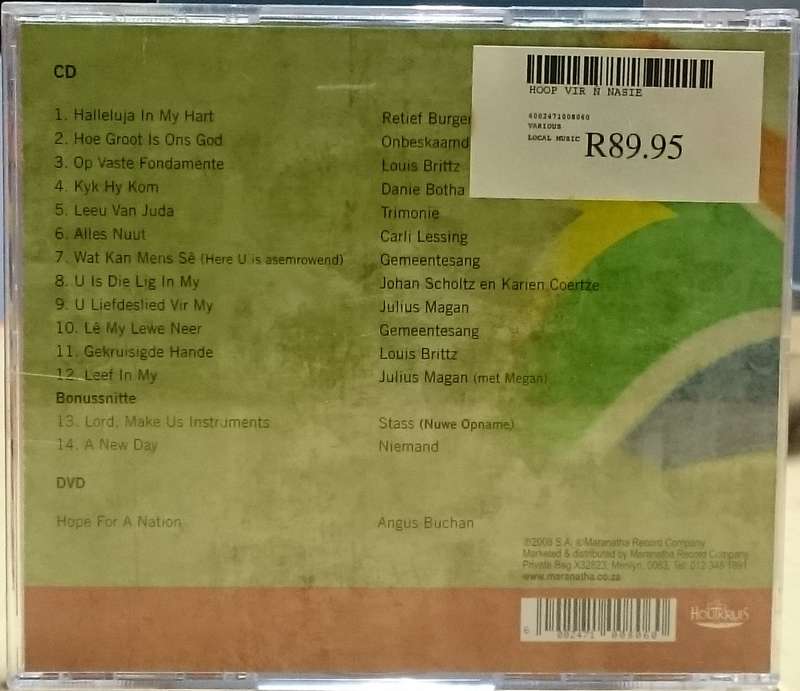 Angus Buchan Hoop vir Nasie CD+DVD