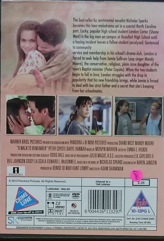 A Walk to Remember DVD