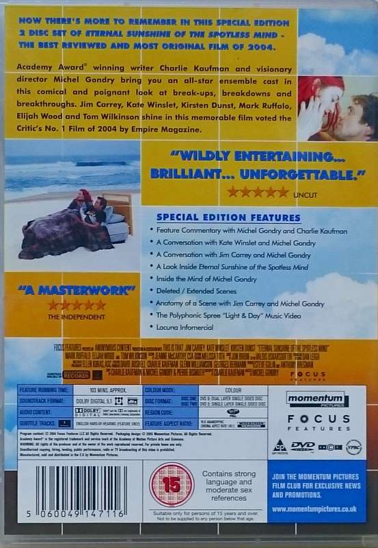 Eternal Sunshine Special Edition (2 DVDs)