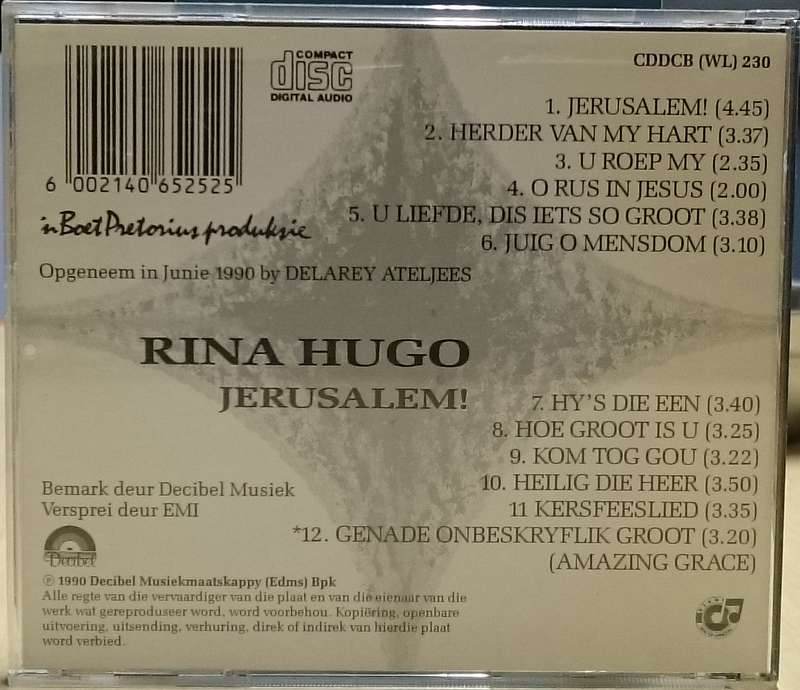 Rina Hugo - Jerusalem! CD