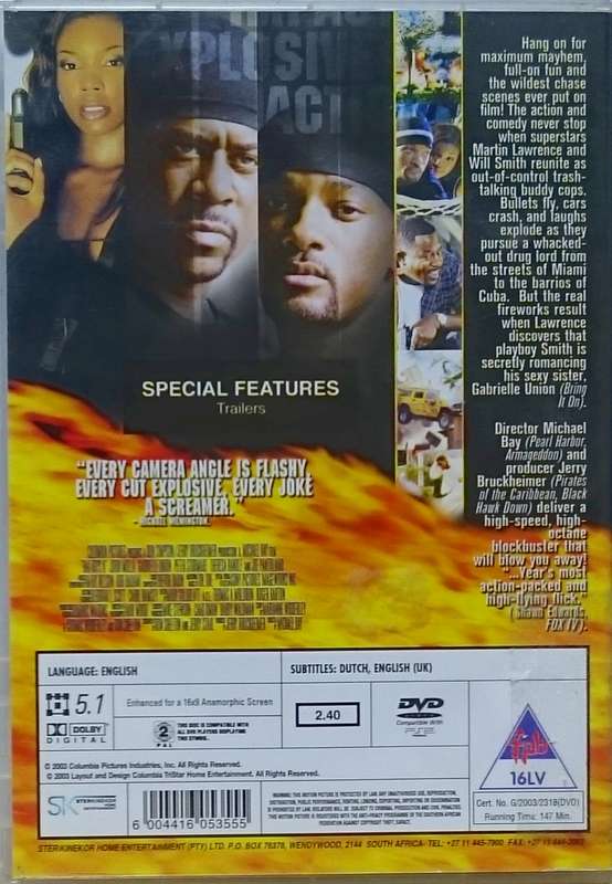 Bad Boys II DVD