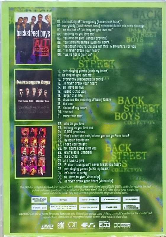 Back Street Boys Collection DVD