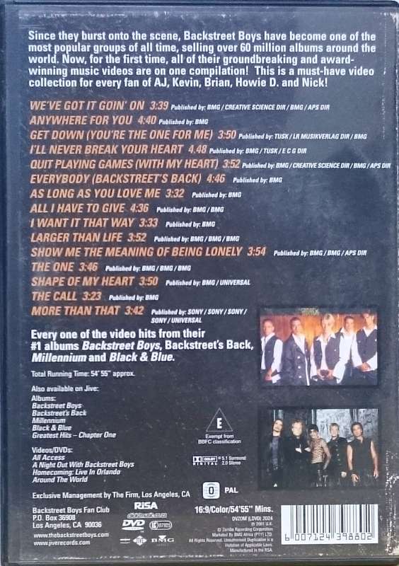 Backstreet Boys The Greatest Video Hits - Chapter One DVD