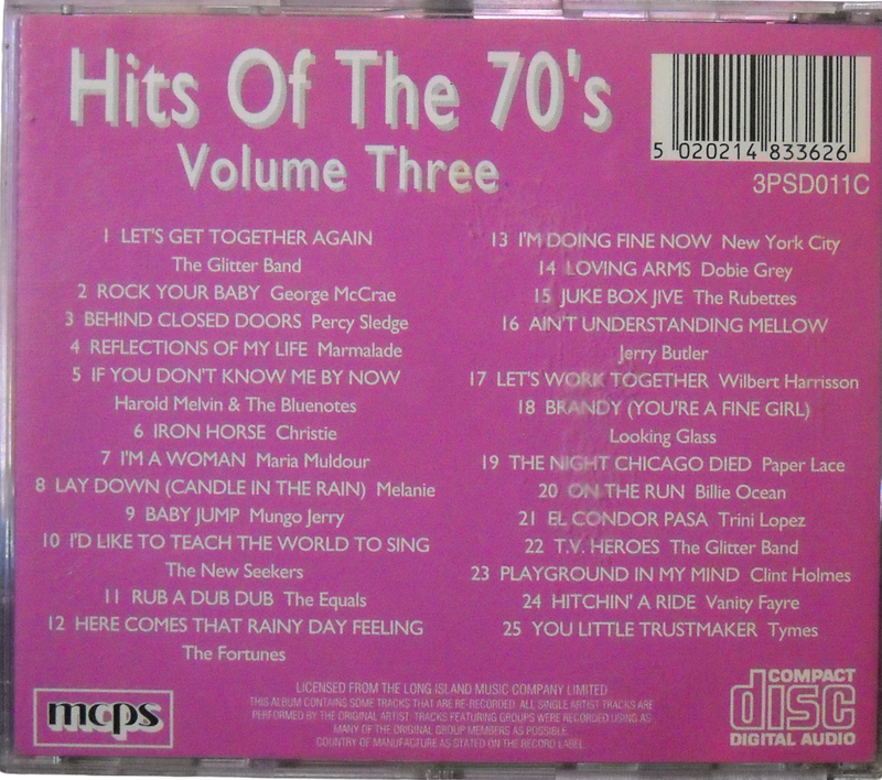 HITS OF THE 70's disc three CD