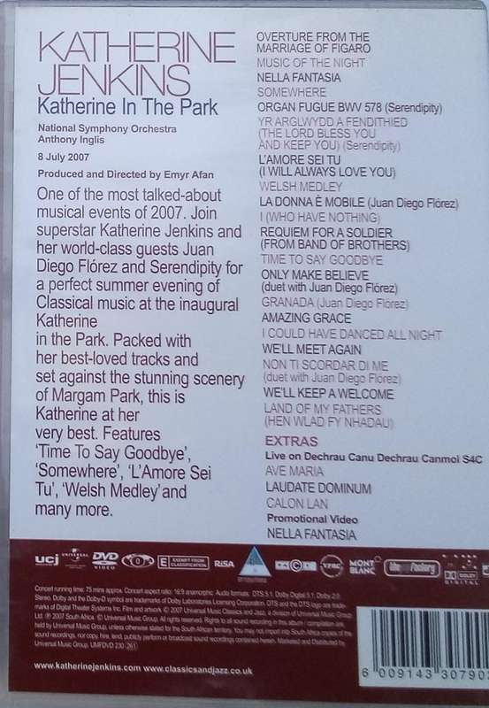 KATHERINE JENKINS in the Park DVD