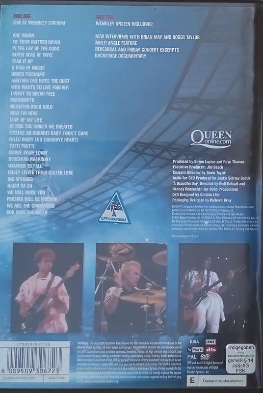 QUEEN Live at Wembley Stadium dvd