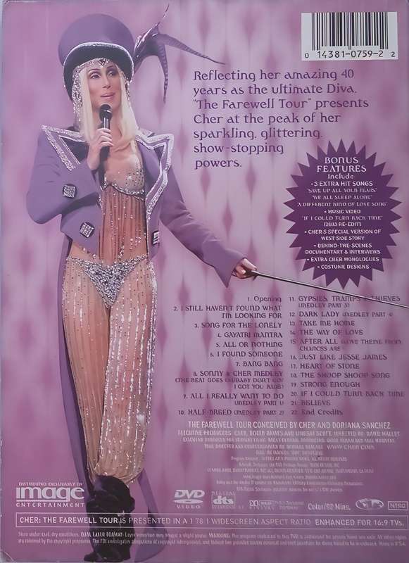 CHER The Farewell Tour DVD