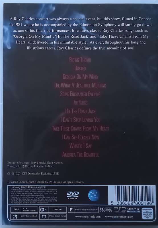 RAY CHARLES LIVE dvd