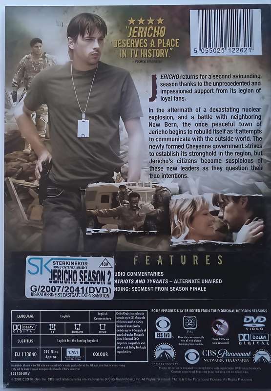 JERICHO The Second Season dvd