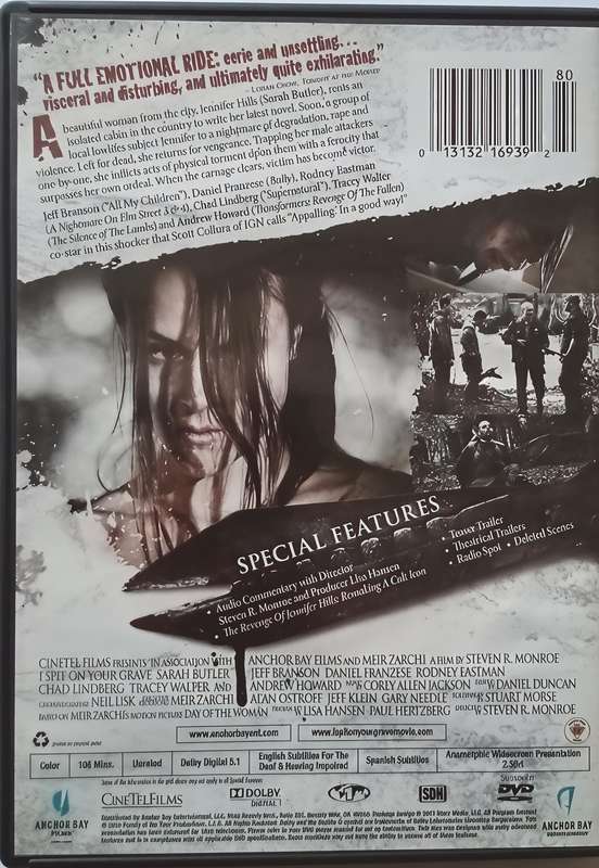 I SPIT ON YOUR GRAVE Unrated dvd