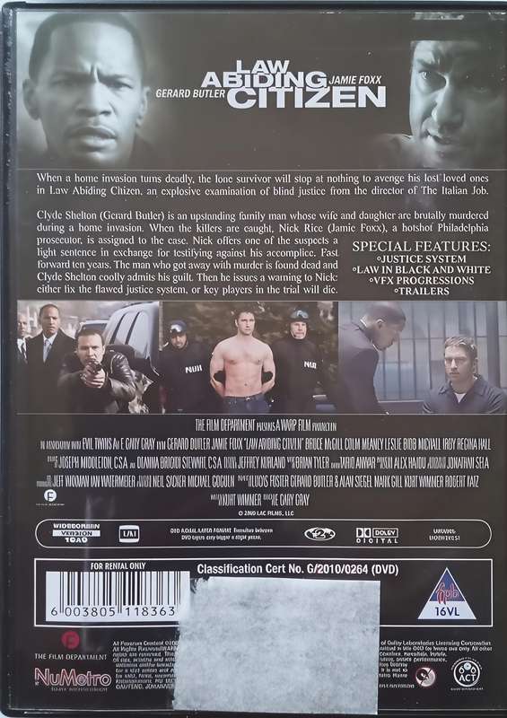 LAW ABIDING CITIZEN Jamie Foxx dvd