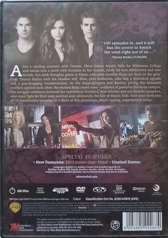 THE VAMPIRE DIARIES Season 5 dvd