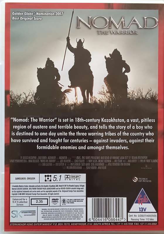 NOMAD THE WARRIOR dvd