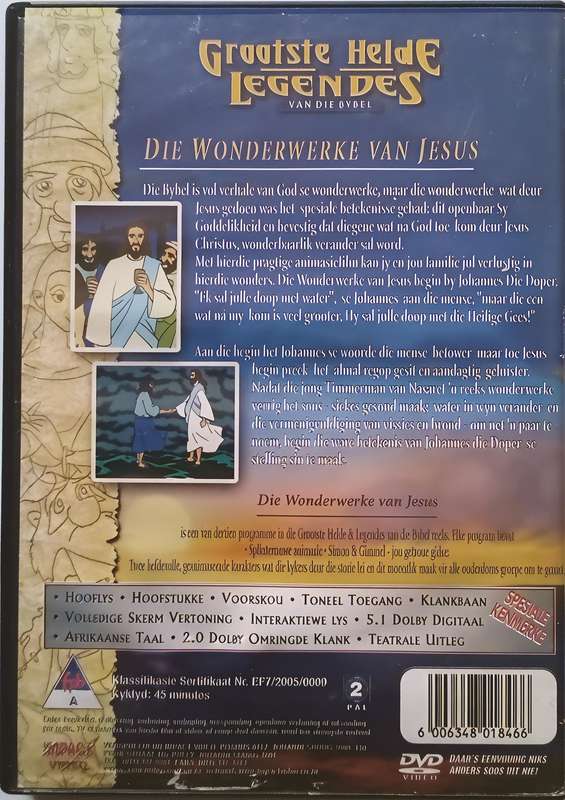 DIE WONDERWERKE VAN JESUS dvd