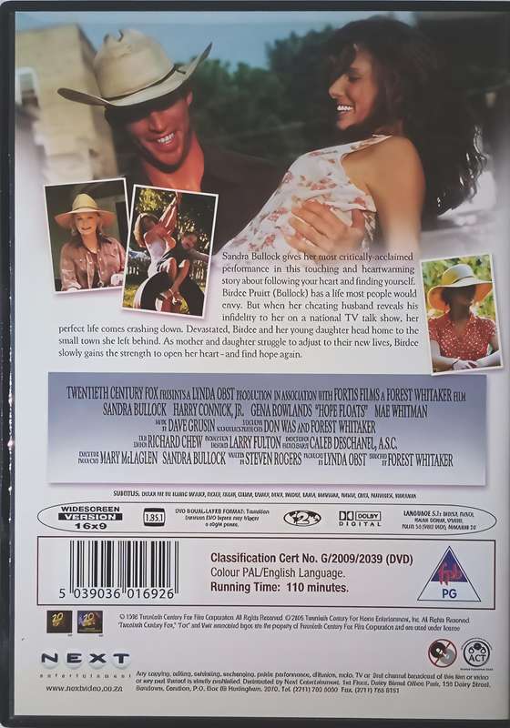 HOPE FLOATS Sandra Bullock DVD