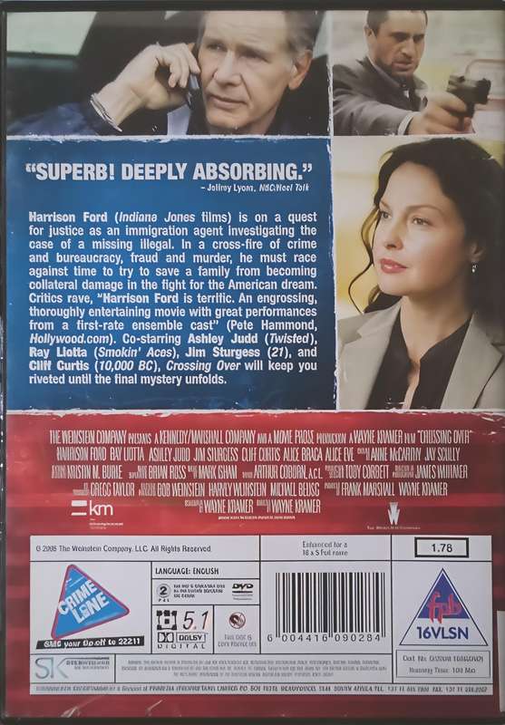 CROSSING OVER Harrison Ford DVD
